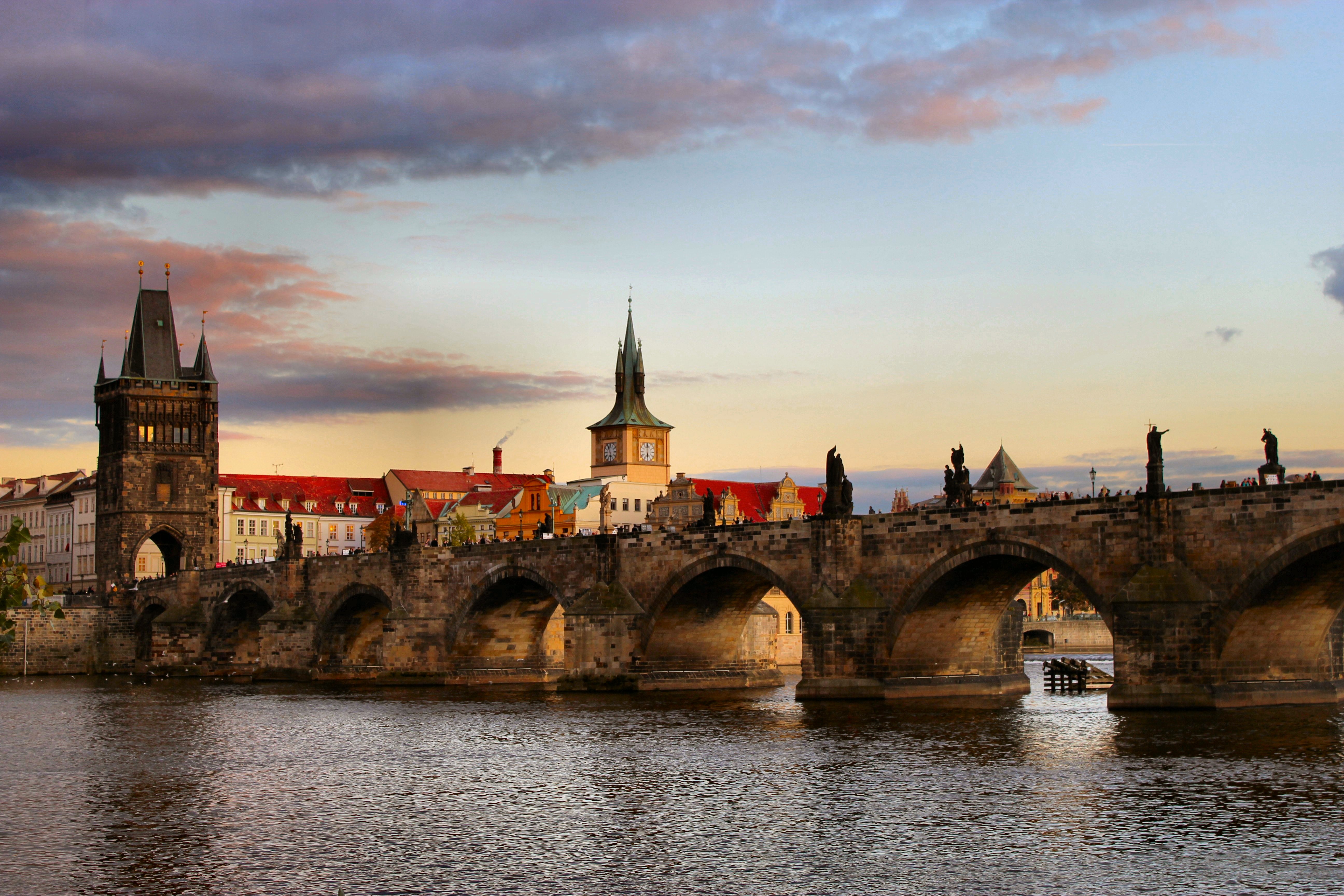 Charles IV wanted his stone bridge, built in 1357, to be a masterpiece of occult workmanship to protect his beloved city of Prague.