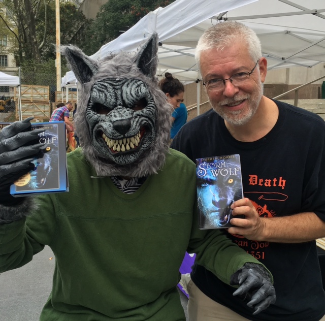 "Alexei" and I taking a break during the Brooklyn Book Festival (September 2016)